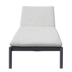 Lettino 205x76 cm da Esterno in Alluminio con Cuscino - Tessara