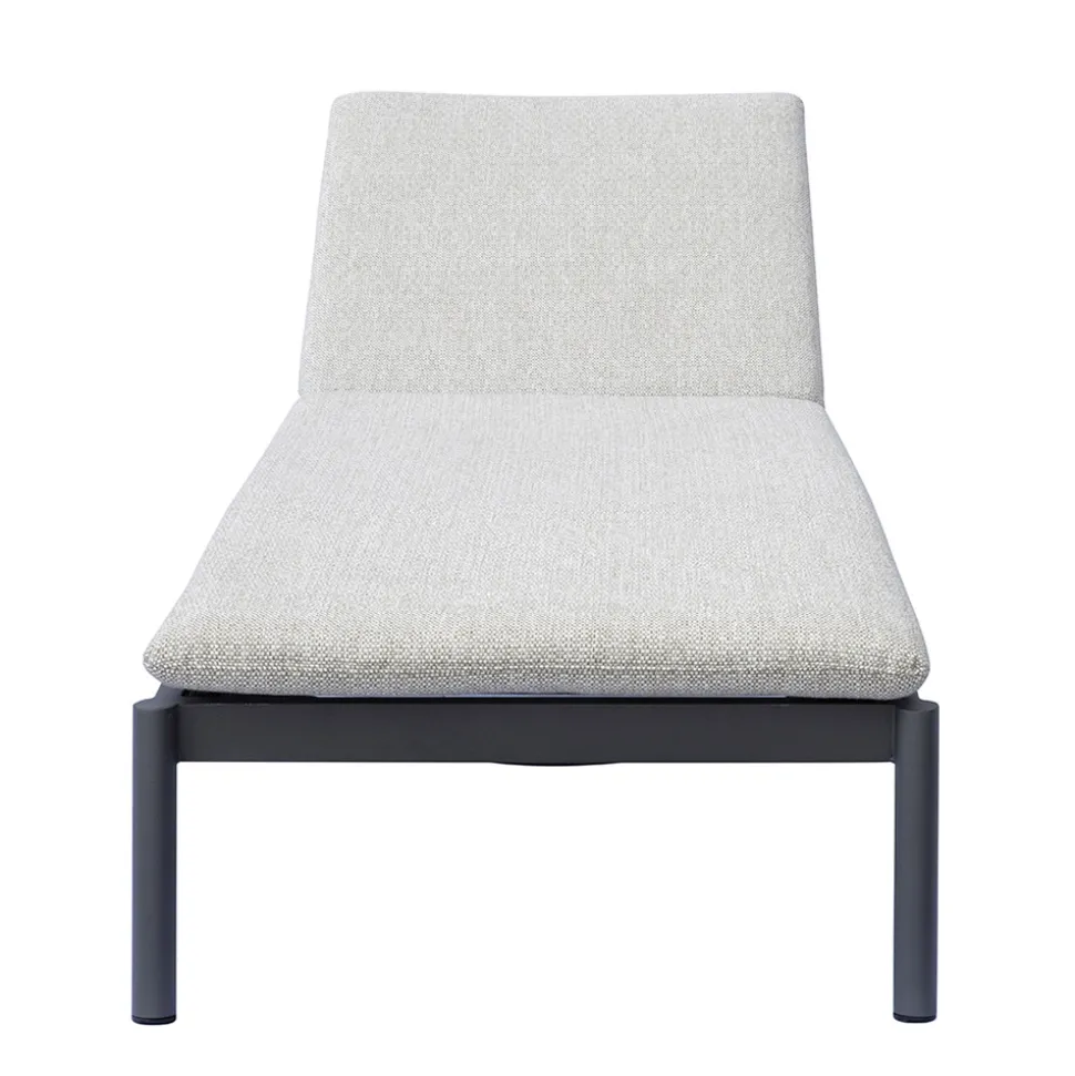 Lettino 205x76 cm da Esterno in Alluminio con Cuscino - Tessara
