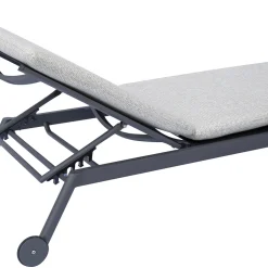 Lettino 205x76 cm da Esterno in Alluminio con Cuscino - Tessara