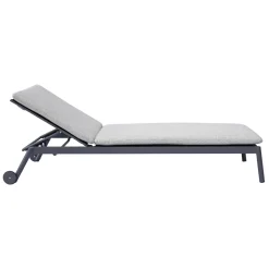 Lettino 205x76 cm da Esterno in Alluminio con Cuscino - Tessara