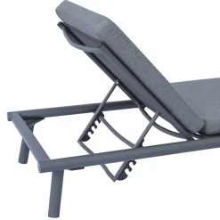 Lettino 196x75 cm da Esterno in Alluminio con Cuscino - Sundra
