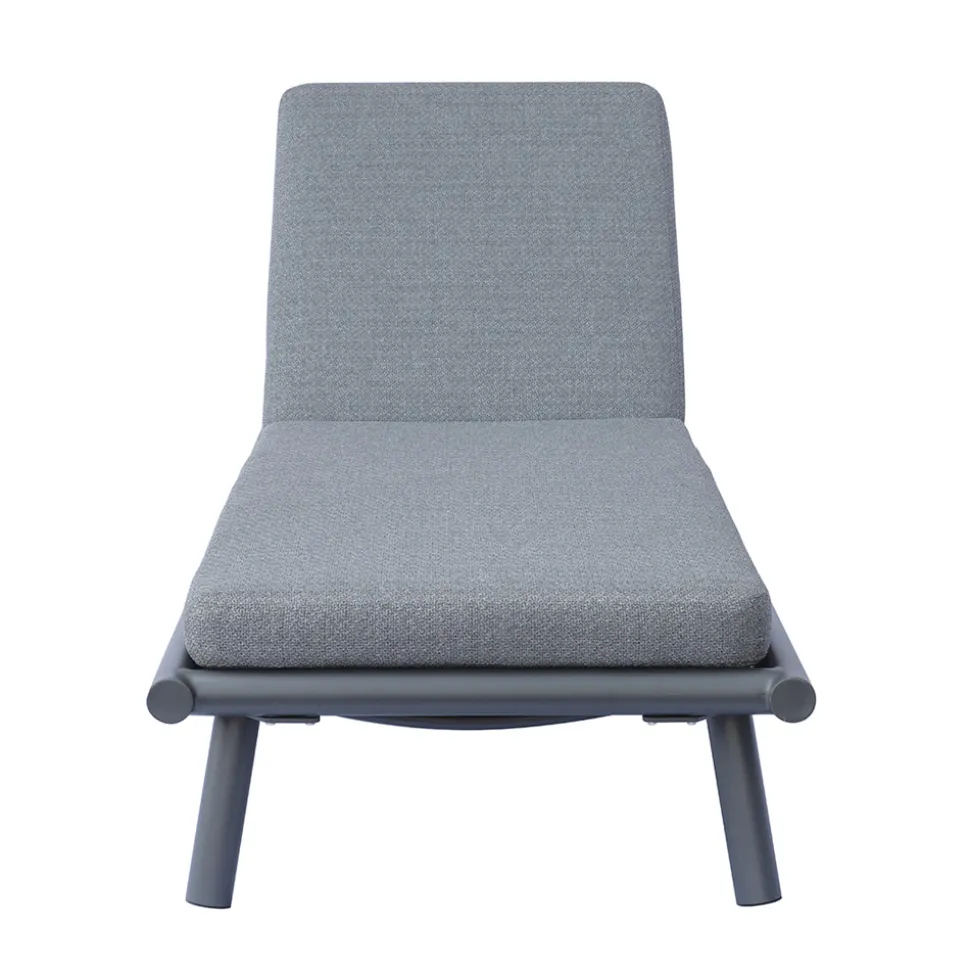 Lettino 196x75 cm da Esterno in Alluminio con Cuscino - Sundra
