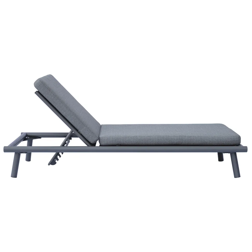 Lettino 196x75 cm da Esterno in Alluminio con Cuscino - Sundra
