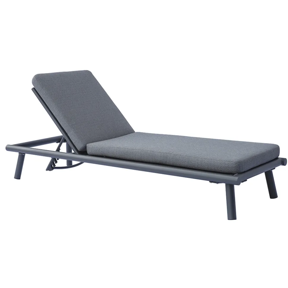Lettino 196x75 cm da Esterno in Alluminio con Cuscino - Sundra