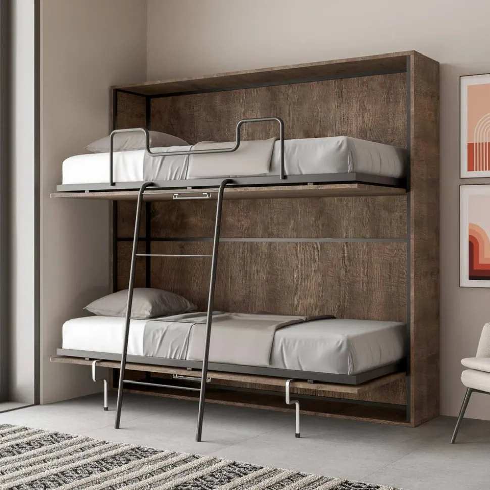 Letto a Castello a Scomparsa Orizzontale Made in Italy - Collaborativo