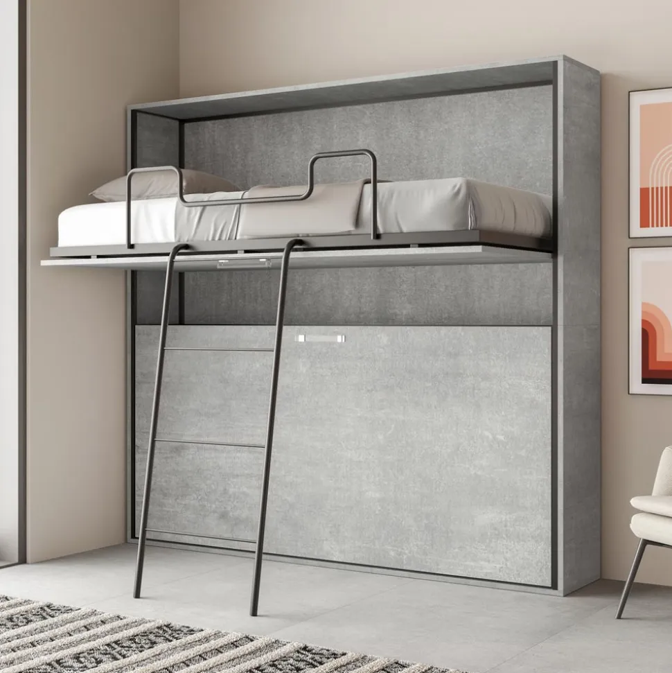 Letto a Castello a Scomparsa Orizzontale Made in Italy - Collaborativo