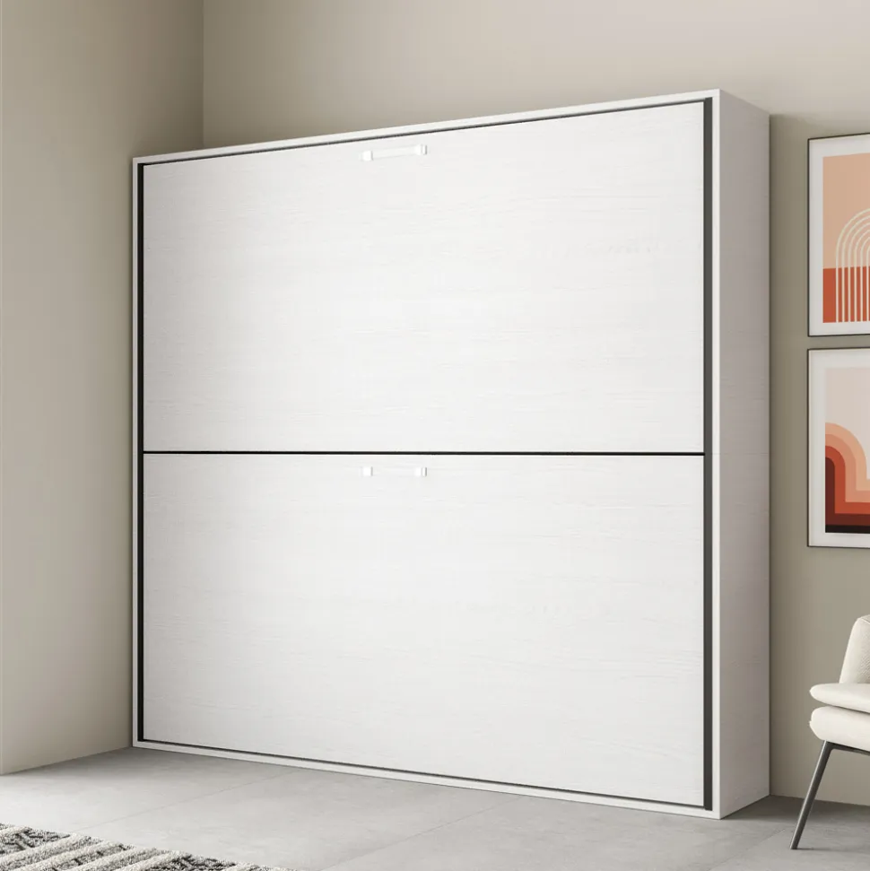 Letto a Castello a Scomparsa Orizzontale Made in Italy - Collaborativo