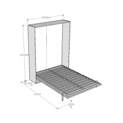 Letto Alla Francese a Scomparsa Verticale in Diverse Finiture - Magicompare