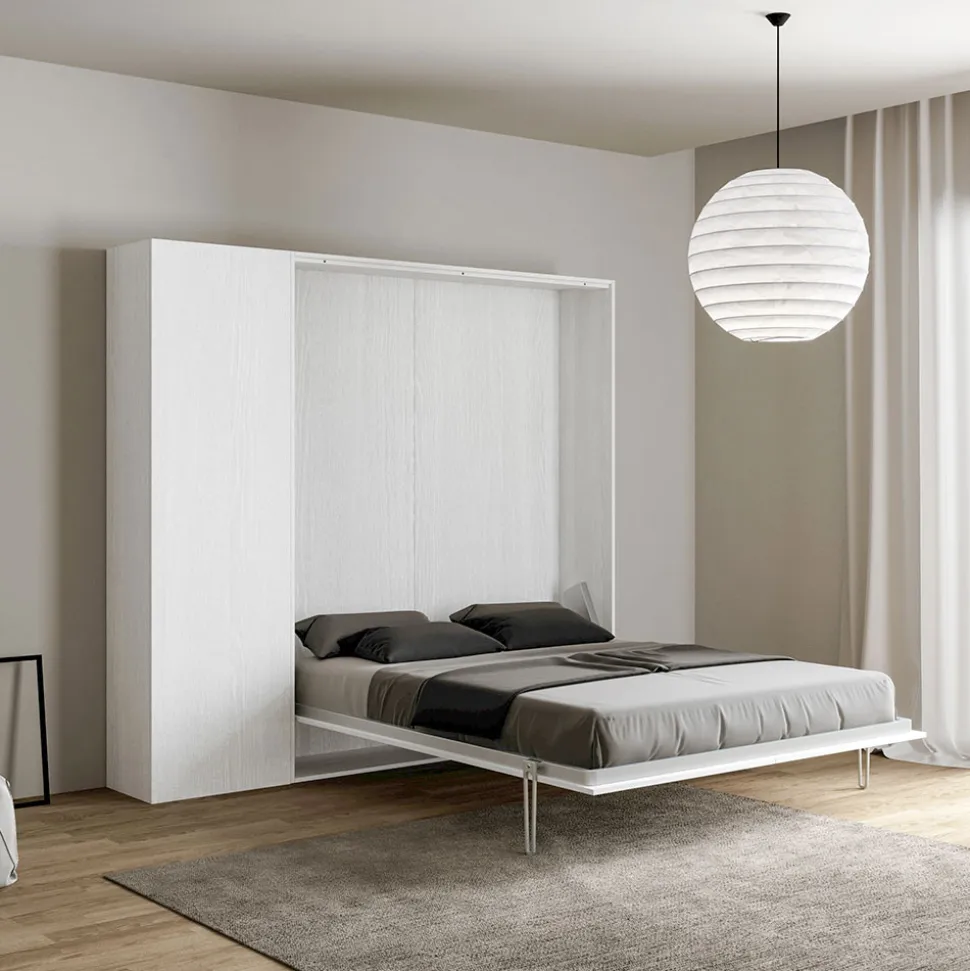 Letto Alla Francese a Scomparsa Verticale con Colonna - Magicompare