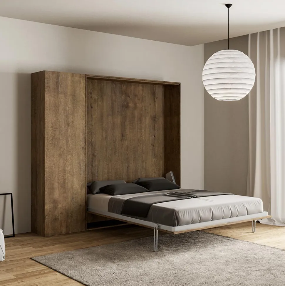 Letto Alla Francese a Scomparsa Verticale con Colonna - Magicompare