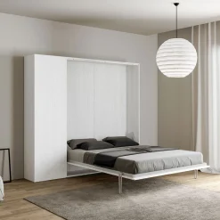 Letto a Una Piazza e Mezza a Scomparsa Verticale con Colonna - Magicompare