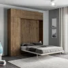 Letto a Una Piazza e Mezza a Scomparsa Verticale con Colonna e Pensile - Magicompare