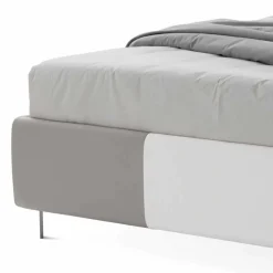 Letto con Contenitore Matrimoniale in Ecopelle Bicolore Made in Italy – Jasmine