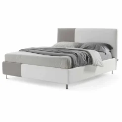 Letto con Contenitore Matrimoniale in Ecopelle Bicolore Made in Italy – Jasmine