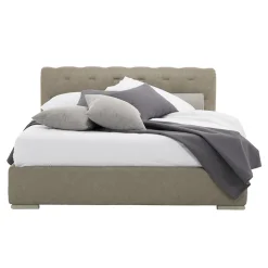 Letto con Contenitore Matrimoniale in Ecopelle o Tessuto Made in Italy – Bambola