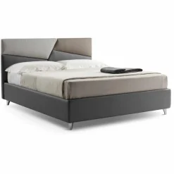 Letto con Contenitore Matrimoniale Imbottito in Ecopelle Made in Italy – Raggino