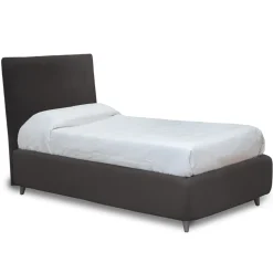 Letto da Una Piazza con Testiera in Tessuto Realizzato in Italia - Fiuto