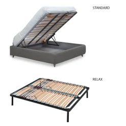 Letto da Una Piazza con Testiera in Tessuto Realizzato in Italia - Fiuto