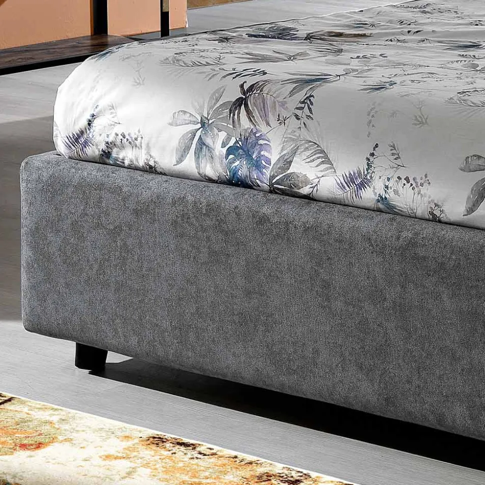Letto Imbottito Matrimoniale Moderno con Pieghe o Trapuntato di Design - Thomas