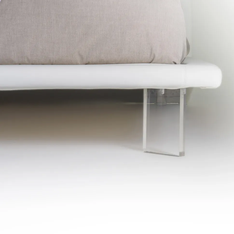 Letto Imbottito Matrimoniale in Ecopelle o Tessuto Made in Italy – Armonica