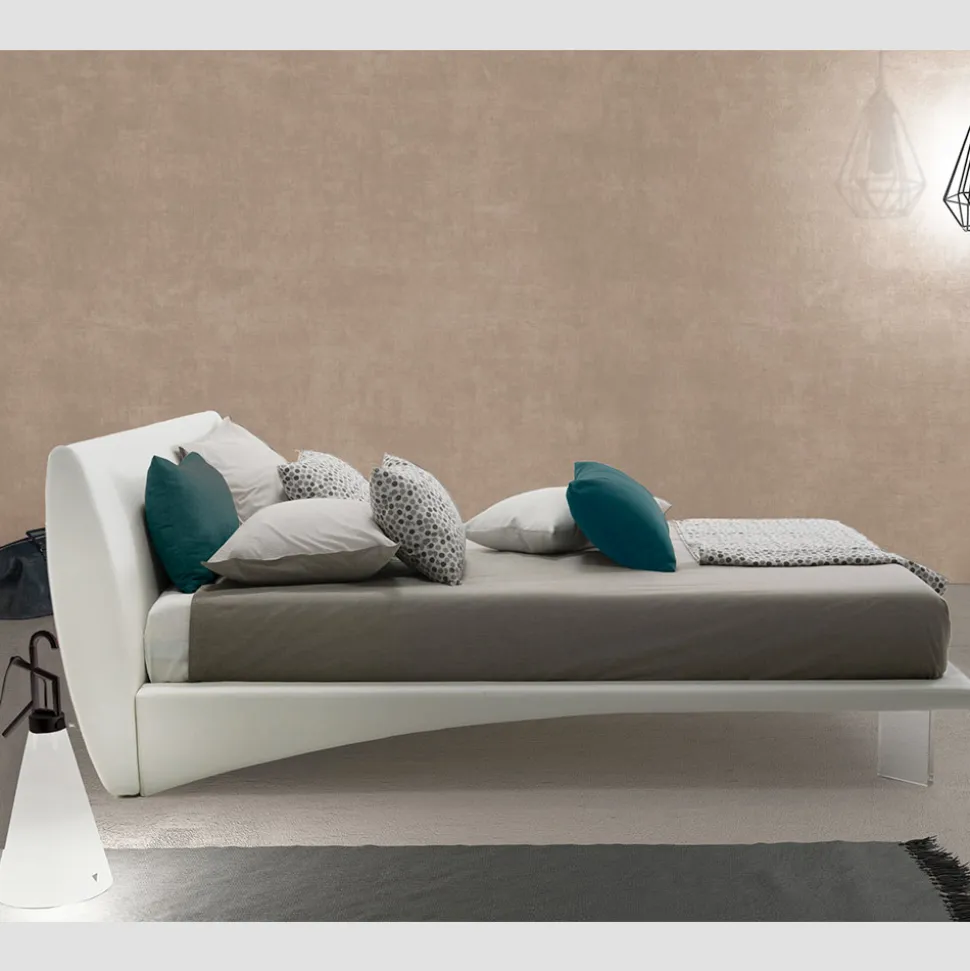 Letto Imbottito Matrimoniale in Ecopelle o Tessuto Made in Italy – Armonica