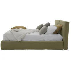 Letto Imbottito Matrimoniale con Box in Tessuto Ecopelle Made in Italy – Deserto
