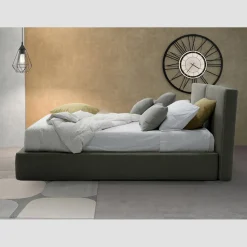 Letto Imbottito Matrimoniale con Box in Tessuto Ecopelle Made in Italy – Deserto