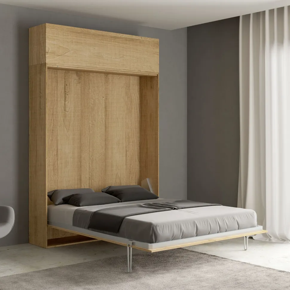 Letto Matrimoniale a Scomparsa Verticale con Pensile - Magicompare