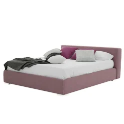 Letto Matrimoniale Basso con Box in Tessuto o Ecopelle Made in Italy – Soraia