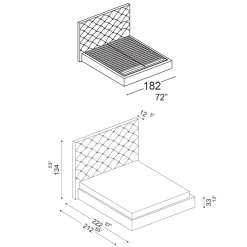 Letto Matrimoniale Capitonné con Contenitore Opzionale Made in Italy - Sciocco