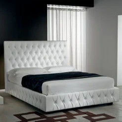 Letto Matrimoniale Capitonné con Contenitore Opzionale Made in Italy - Sciocco
