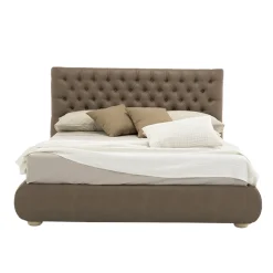 Letto Matrimoniale Classico con Box in Tessuto o Ecopelle Made in Italy – Libano