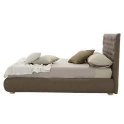 Letto Matrimoniale Classico con Box in Tessuto o Ecopelle Made in Italy – Libano