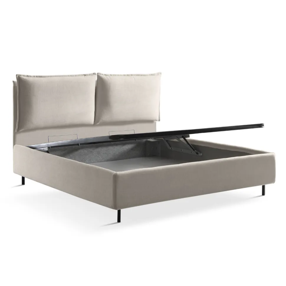 Letto Matrimoniale con Box Contenitore Realizzato in Italia - Ernesta