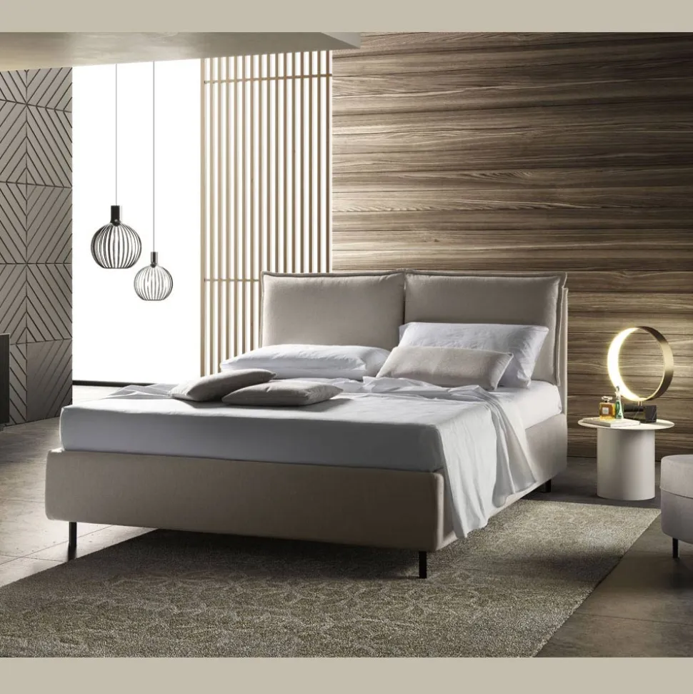 Letto Matrimoniale con Box Contenitore Realizzato in Italia - Ernesta