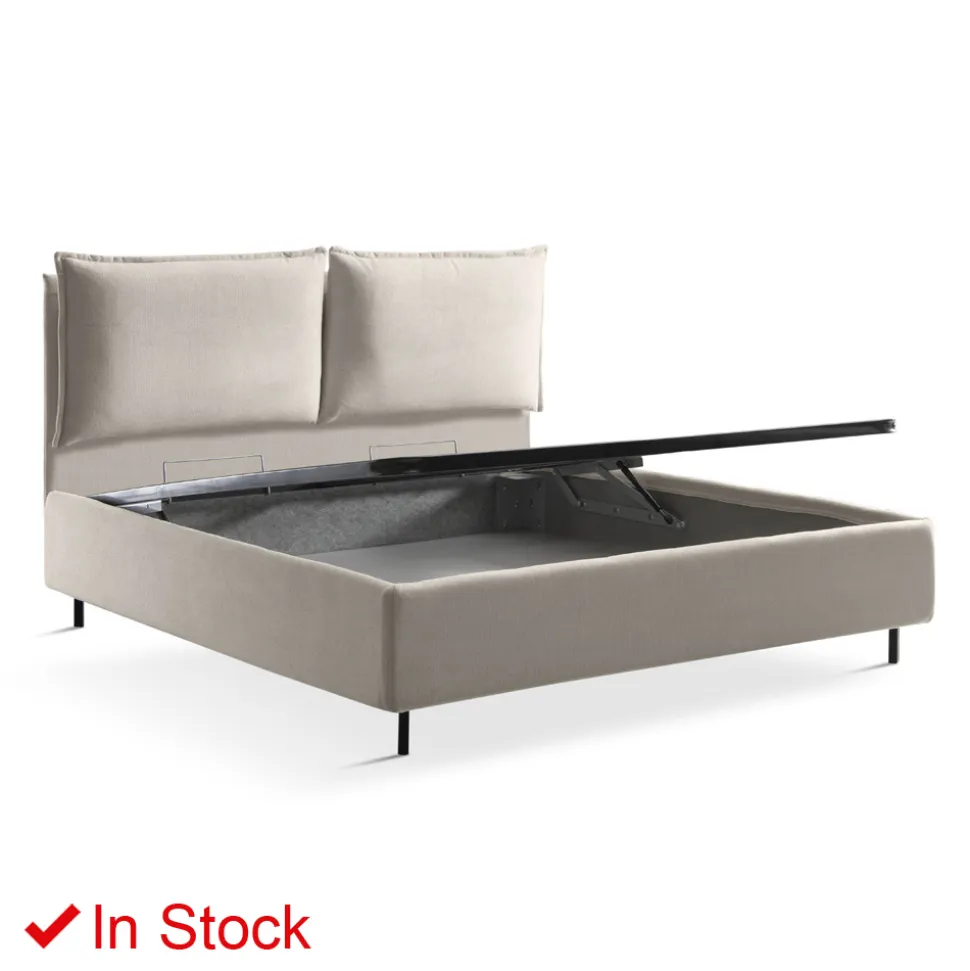 Letto Matrimoniale con Box Contenitore Realizzato in Italia - Ernesta