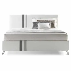 Letto Matrimoniale con Cassettone Imbottito in Ecopelle Made in Italy – Paolo