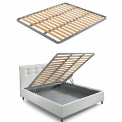 Letto Matrimoniale con Cassettone Imbottito in Ecopelle Made in Italy – Paolo
