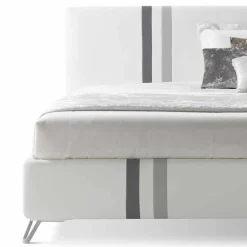 Letto Matrimoniale con Cassettone Imbottito in Ecopelle Made in Italy – Paolo