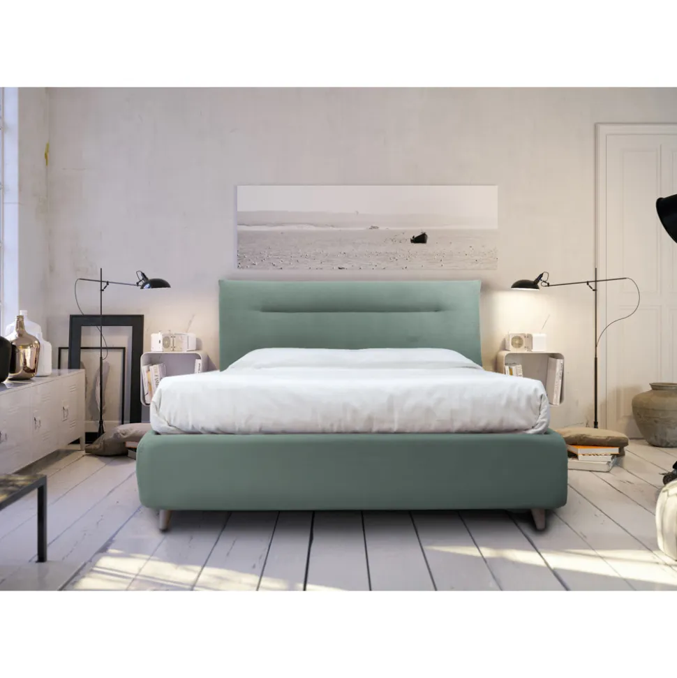 Letto Matrimoniale con Contenitore Opzionale Realizzato in Italia - Ciccio