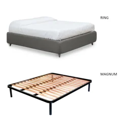 Letto Matrimoniale con Contenitore Opzionale Realizzato in Italia - Ciccio