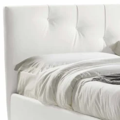 Letto Matrimoniale con Contenitore Imbottito Ecopelle Made in Italy – Maschera