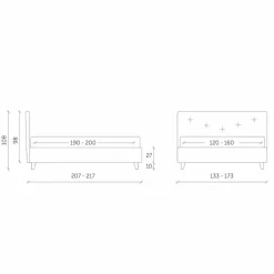 Letto Matrimoniale con Contenitore Imbottito Ecopelle Made in Italy – Maschera