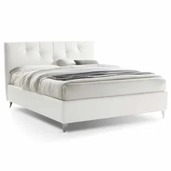 Letto Matrimoniale con Contenitore Imbottito Ecopelle Made in Italy – Maschera