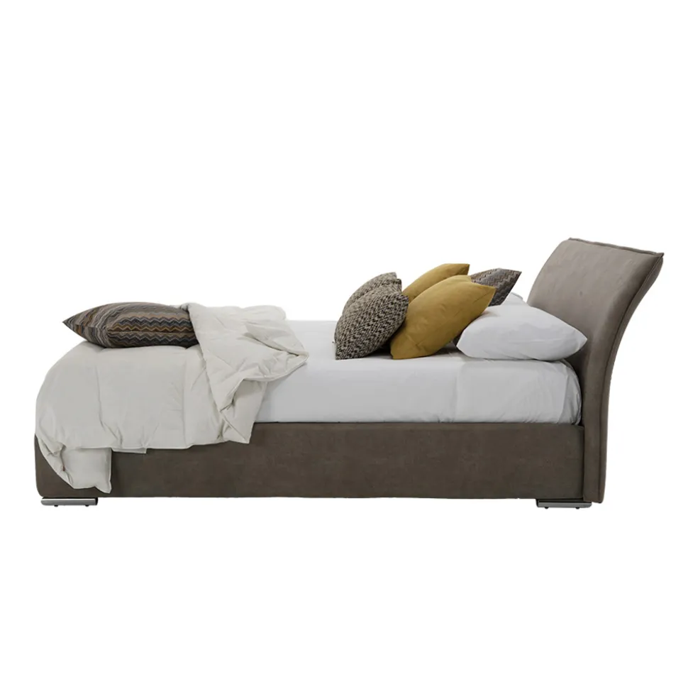 Letto Matrimoniale con Contenitore in Tessuto o Ecopelle Made in Italy – Doremì