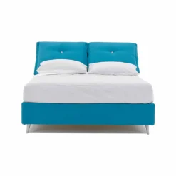 Letto Matrimoniale con Contenitore Rivestito in Tessuto Made in Italy - Renato