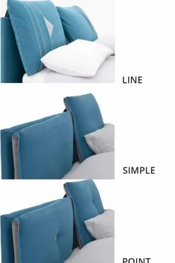 Letto Matrimoniale con Contenitore Rivestito in Tessuto Made in Italy - Renato