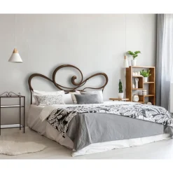 Letto Matrimoniale con Giroletto in Ferro Made in Italy - Ombra