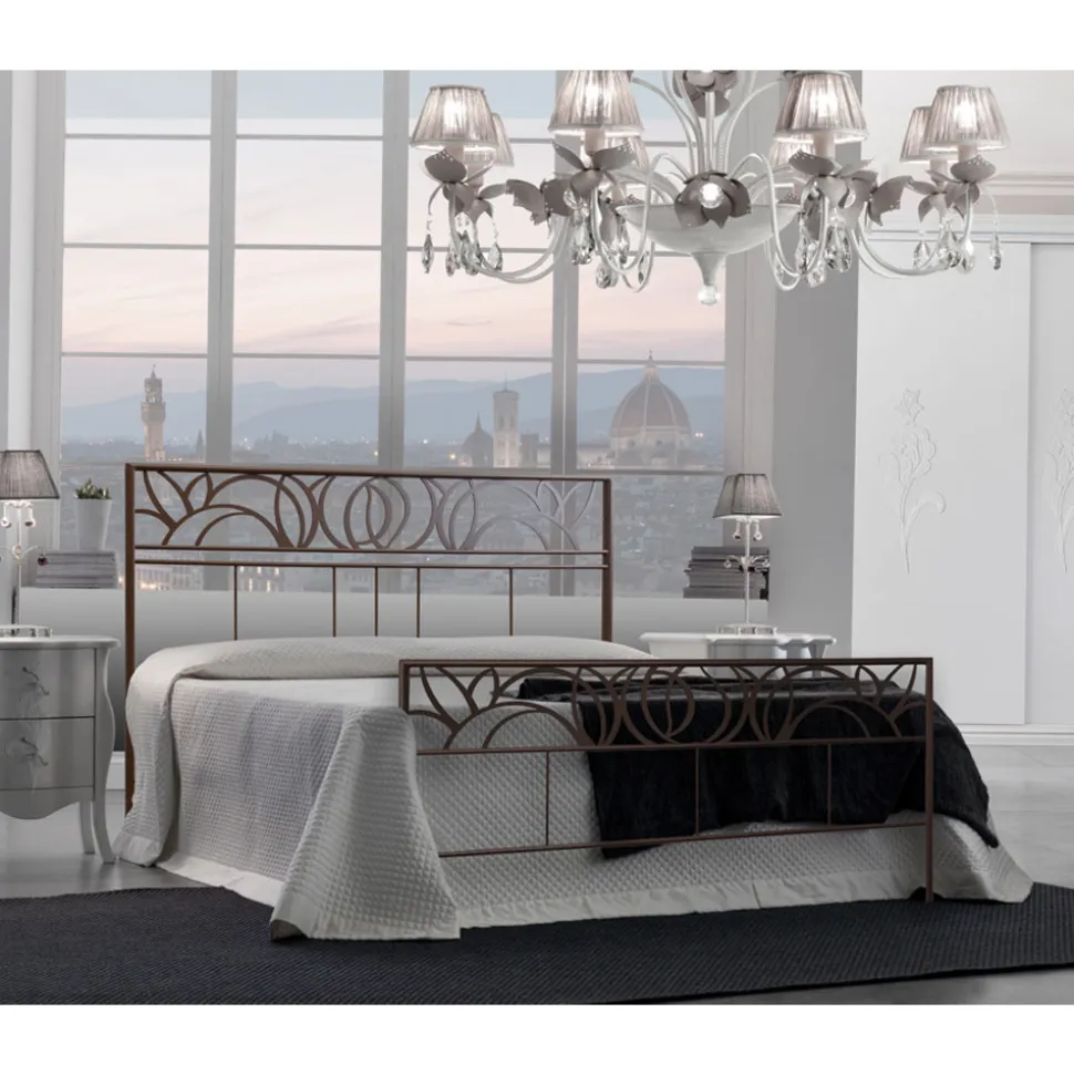 Letto Matrimoniale con Pediera Coordinata Corten - Peter