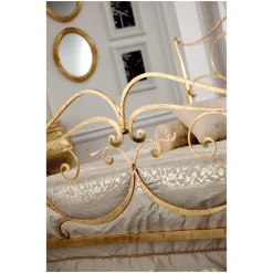Letto Matrimoniale con Pediera Coordinata in Ferro Made in Italy - Penny